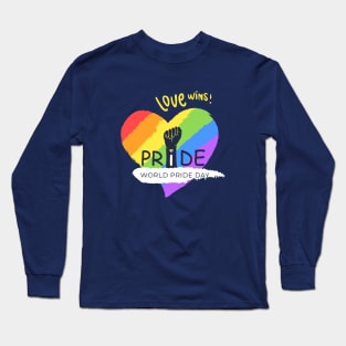 Love Wins World Pride day Long Sleeve T-Shirt